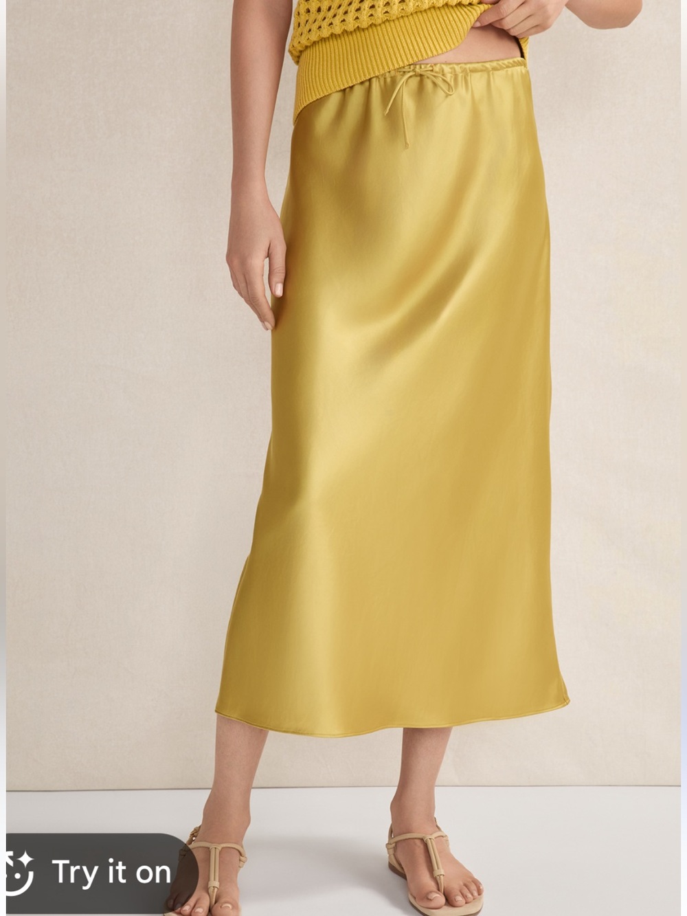 Haven Well Within FLOWY DRAWSTRING MIDI SKIRT - NWOT - size small